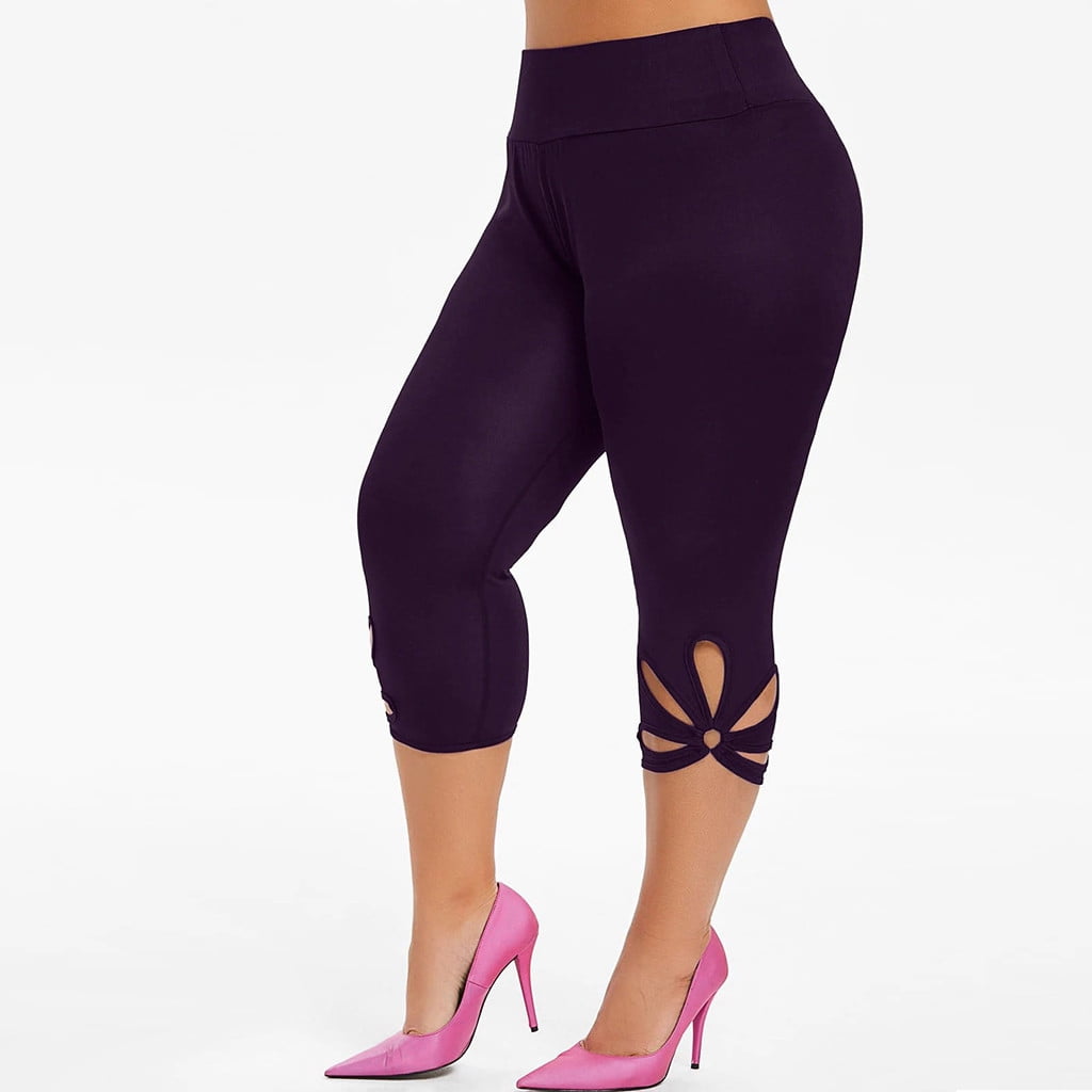 plus size solid color leggings