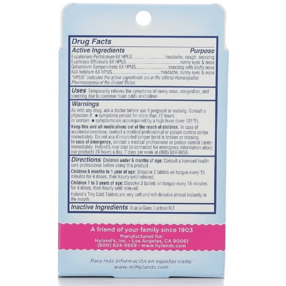hyland's baby tiny cold tablets walmart