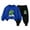 Blue, variant on Zwiiyzr 2025 3-10Y Toddler Baby Boy Girl Dinosaur Clothes Warm Fleece Lined Print Long Sleeve Sweatshirt Tops and Pants Winter Fall Clothing Set Blue