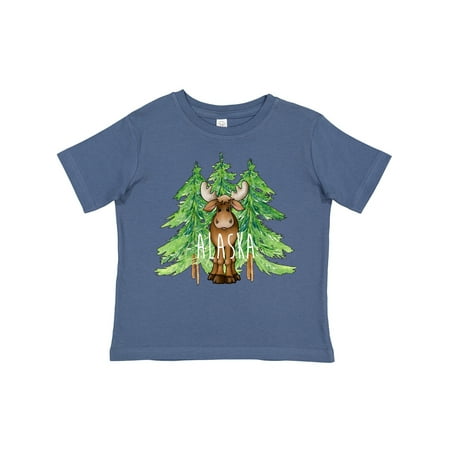 

Inktastic Alaska Moose and Trees Gift Toddler Boy or Toddler Girl T-Shirt