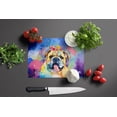 thumbnail image 2 of English Bulldog Hippie Dawg Glass Cutting Board Large 12 in x 15 in, 2 of 5