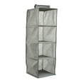 thumbnail image 5 of WHAMVOX Grey Cotton Linen Closet Organizer with 4 Layers for Home Use Foldable and Storage Solution, 5 of 8