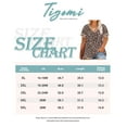 thumbnail image 3 of TIYOMI Plus Size Tops For Women 3X Leopard Shirts Short Sleeve T-Shirts Summer Cheetah Blouses V Neck Tee Color Block Shirts Casual Tunics 3XL 20W 22W, 3 of 3