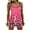 Hot Pink, variant on Edvintorg Vintage Leopard Print Swimsuit for Women Athletic Tankini Tank Top with Bottom Two Piece Bathing Suits Modest Swimwear Back Criss Cross Adjustable Straps