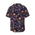 thumbnail image 4 of Goofa Lavender Flowers Printed Men's Casual Short-sleeved Shirt,Lightweight Breathable Button-down,Summer Casual men's top,Versatile Fashion shirt-4X-Large, 4 of 7
