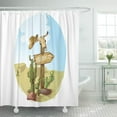 thumbnail image 1 of ABPHQTO Wild West Sign Direction Pointer Toward Mexico in The Shower Cortina 150x180 cm, 1 of 1