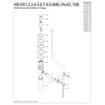 thumbnail image 3 of Kingston Brass KB100VN Brass Pop-Up Drain with Overflow, 22 Gauge, Black Stainless, 3 of 4