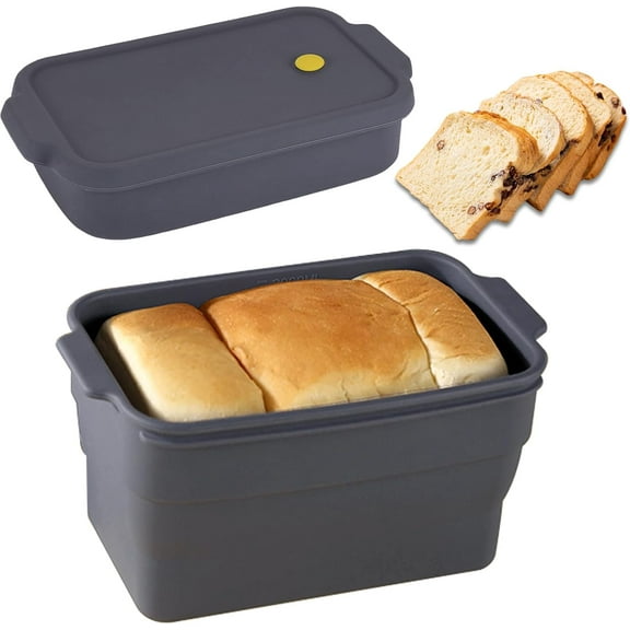 Silicone Bread Pan with Lid, Nonstick & Heat Resistant Foldable Bread Pan, Bread Mold for Baking, Bread Baking Pan, Bread Pans for Homemade Bread, Loaf Pan for Baking Bread
