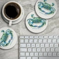 thumbnail image 4 of Thirstystone Teal Crab 4-Pack Round Absorbent Stone Coasters, 4 of 7