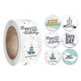 thumbnail image 1 of 500Pcs/Roll Kids Children Baby Cartoon Happy Birthday Round Sticker Labels Decor, 1 of 4