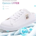 thumbnail image 5 of CHICVOMEY Canvas Slip On Tennis Shoes for Women Lightweight & Breathable Mules Comfort Fashion Tennis Shoes Sneakers for Casual Walking & Work, 5 of 7
