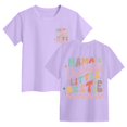 thumbnail image 3 of Gubotare Girls Tops Girls' and Toddler Flutter Short Sleeve Summer Graphic T Shirt (Light Purple,Size 13-14 Years), 3 of 6