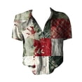 thumbnail image 4 of Bovemsi Women Cotton Shirt Printed Fashion Down Shirts Casual Tops Short Sleeve Blouse, White Women's Summer Shirts, 5XL, 4 of 4