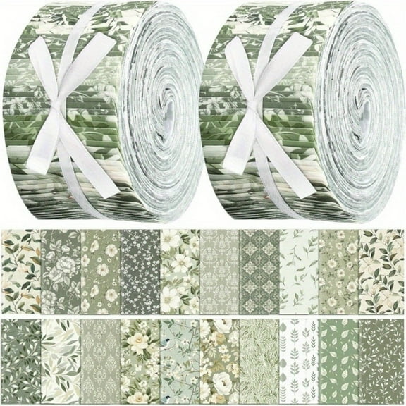 40Pcs Jelly Roll Fabric Strips for Quilting and Sewing, 2.6" x 20" Precut Fabric for DIY Craft Handmade Accessories, Gallery Series