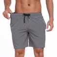thumbnail image 4 of Mens Swim Trunks with Compression Liner 2 in 1 Quick Dry Bathing Suit Beach Shorts with Zipper Pockets, 4 of 7