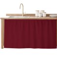 thumbnail image 2 of Pure Red Wine Cabinet Curtain 32"Wx55"L, Dustproof Pantry Door Curtain with Self Adhesive Tape, Simple Solid Color Tall Storage Cover Privacy Drape for Bathroom Kitchen Laundry Room, 2 of 9