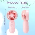 thumbnail image 2 of Mini ventilador portátil Rossesay recargable, paquete de 6 unidades, color rosa, 2 of 7