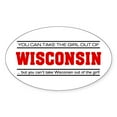 thumbnail image 1 of CafePress - Girl From Wisconsin' - Sticker (Oval), 1 of 1