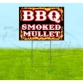 thumbnail image 1 of Bbq Smoked Mullet (18" x 24") Yard Sign, Includes Metal Step Stake, 1 of 6