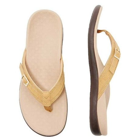 

Lyinloo Fashion Women s Casual Shoes Breathable Sandals Beach Flip-flops Yellow 42