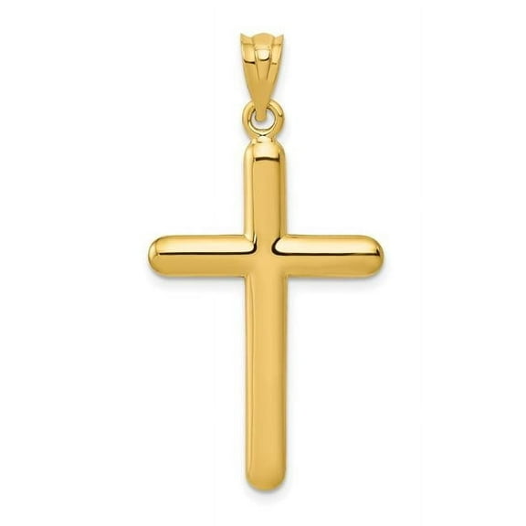 14k Yellow Gold Solid Polished Religious Faith Cross Pendant Necklace 19.8x42.2mm Pendant for Women