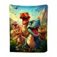 thumbnail image 2 of Cartoons Dinosaur Print Flannel Fleece Throw Blanket Soft Cozy Decorative Blanket For Home Bedroom Sofa, 2 of 6