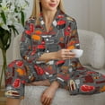 thumbnail image 6 of Sikiie BBQ Icons Women's Long-Sleeve Shirt and Full-Length Bottom Pajama Set (s-xxl)-Large, 6 of 7