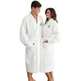 thumbnail image 3 of Linum Home Textiles Waffle Weave Embroidered Christmas Tree Bathrobe Color: White Size: L/XL, 3 of 5