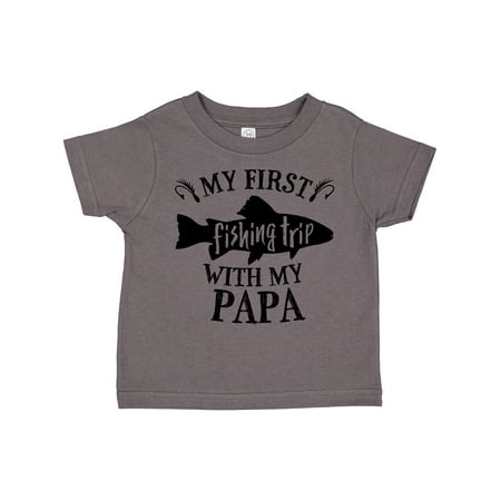 

Inktastic My First Fishing Trip with My Papa Boys or Girls Toddler T-Shirt