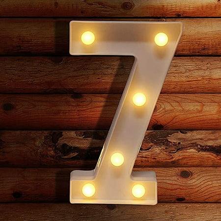 

LED Letter Lights Light Up Plastic Letters Standing Hanging Warm Wihte Light