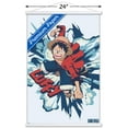 thumbnail image 3 of One Piece: Fishman Island - Luffy Punch Wall Poster with Magnetic Frame, 22.375" x 34", 3 of 4