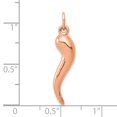 thumbnail image 2 of FJC Finejewelers 14 kt Rose Gold 3D Italian Horn Charm 5 mm, 2 of 4