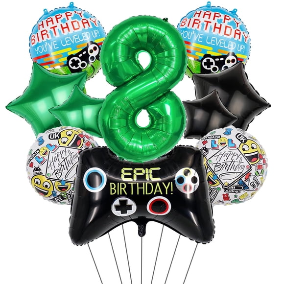 Controlador de videojuegos Balloon Set para fiesta de octavo cumpleaños para niños