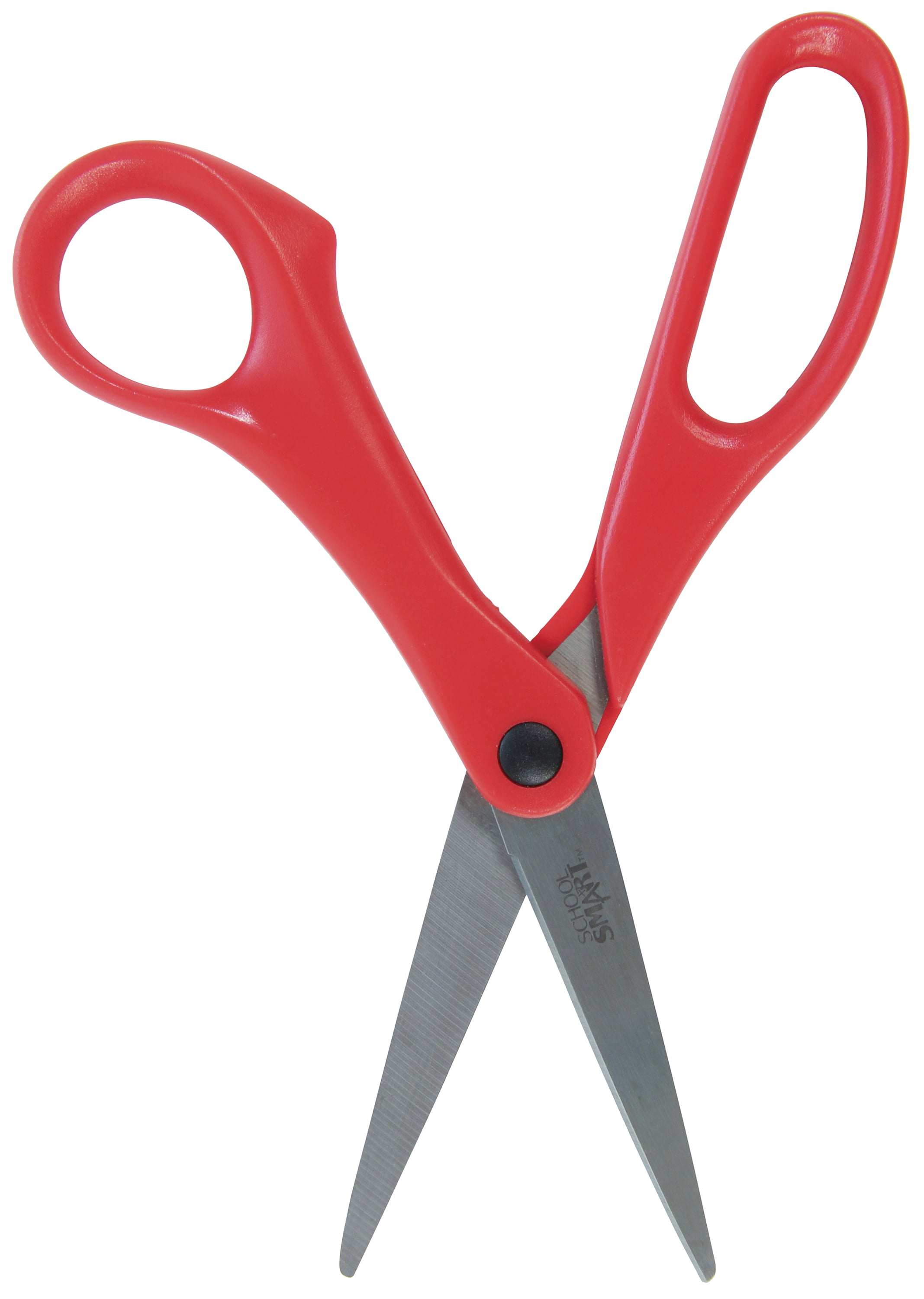 School Smart Lightweight Straight Handle Scissors, 7 Inches, Red