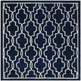 thumbnail image 6 of SAFAVIEH Chatham Jaymz Geometric Wool Area Rug, Dark Blue/Ivory, 5' x 5' Round, 6 of 10