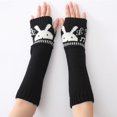 thumbnail image 4 of Winter Arm Sleeves Rabbit Cute Elastic Unisex Thumb Hole Arm Warmers Arm Covers, 4 of 10