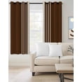 thumbnail image 2 of Brown Beige Striped Blackout Curtains for Bedroom Living Room Darkening Curtains 84 Inch Length 2 Panels Set Modern Farmhouse Retro Lines Window Curtain Window Treatment Grommet Drapes 52"x84", 2 of 9