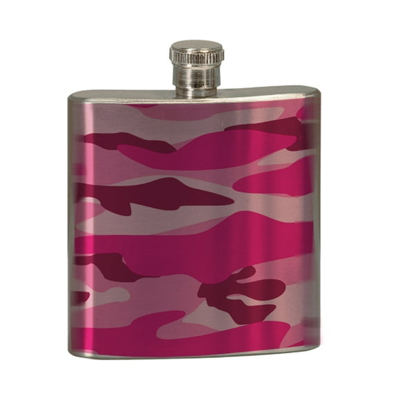 KuzmarK 6 oz. Stainless Steel Pocket Hip Liquor Flask - Camoflauge for Girls