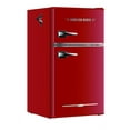 Hamilton Beach 3.1 Cu Ft 2 Door Retro Bar Refrigerator With Side Bottle