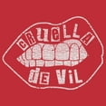 thumbnail image 2 of Men's Cruella Distressed Lips Logo  Graphic Tee Red Heather X Large, 2 of 5