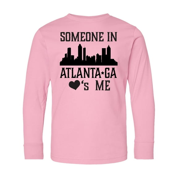 Inktastic Atlanta Georgia Someone Loves Me Skyline Long Sleeve Youth T-Shirt