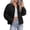 Black, variant on Faux Suede Jacket Women Leather Lapel Zip Up Fall Outfits Button Down Long Sleeve Outerwear With Flap Pockets, Early Winter Coats, Motorcycle Jackets, Western Country Concert Outfits