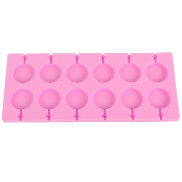 Molde de silicona para piruletas de 12 formas redondas, molde para piruletas de chocolate y caramelo