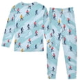 thumbnail image 2 of joogoo Skating on Winter Pajamas Set Long Sleeve Soft Cotton Sleepwear 2 Piece 24M, 2 of 7
