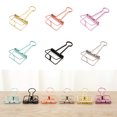thumbnail image 2 of Becaristey Multi-size Colorful Hollow Out Binder Notes Clips Letter Paper Clip Office simver M 1Set, 2 of 6