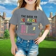 thumbnail image 2 of Shirts for Girls 10-12 Children's School Season Printed Short Sleeved Round Neck T Shirt Light Gray, 12-13 Years, 2 of 4
