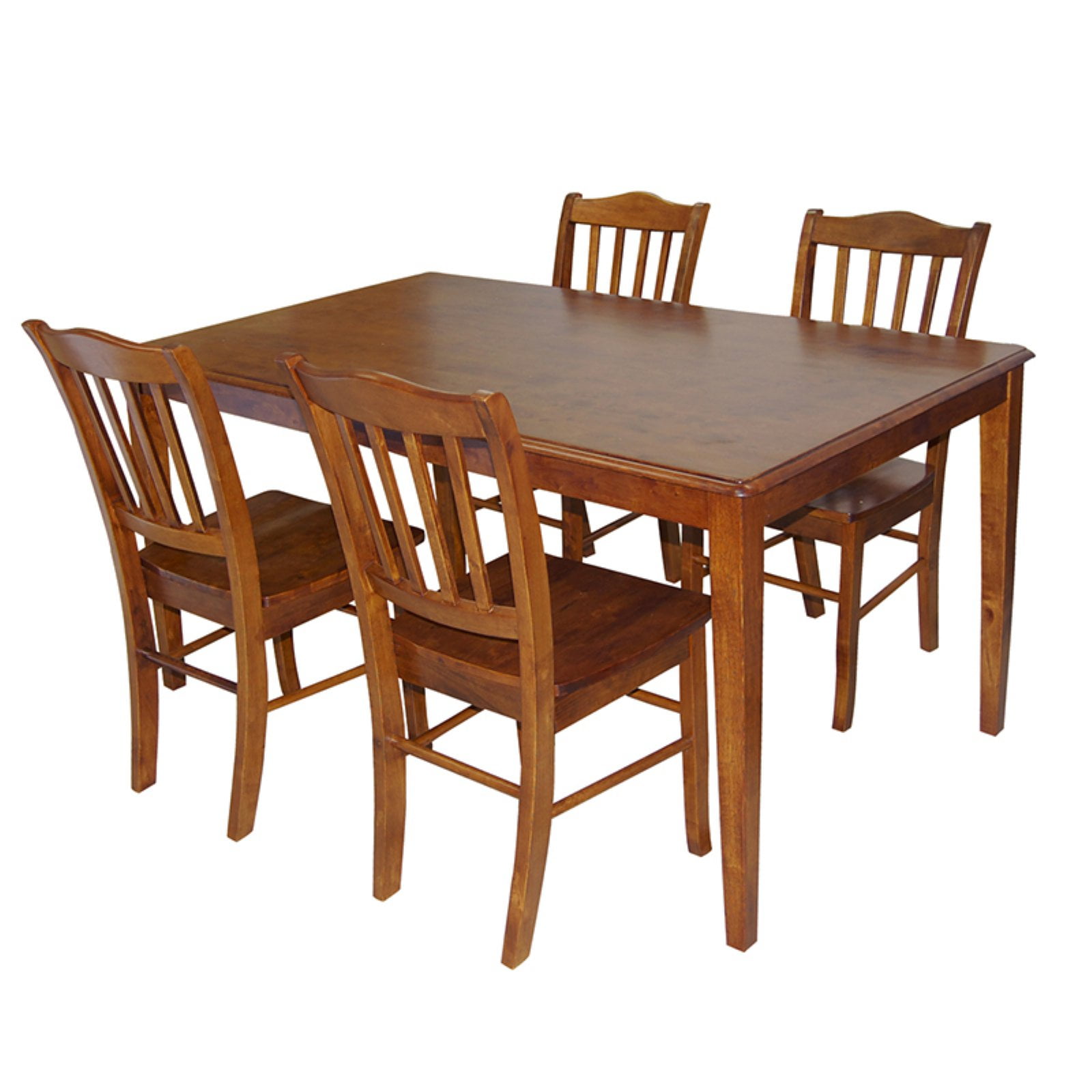 Boraam 5pc Shaker Dining Set Walnut, Shaker Dining Room Table And Chairs