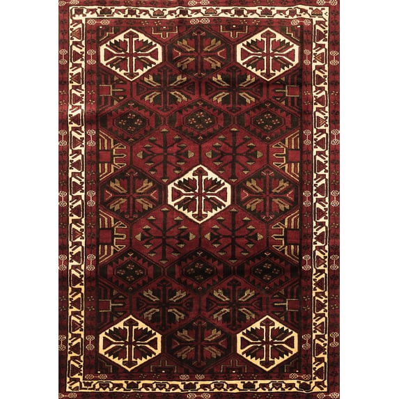 Ahgly Company Indoor Rectangle Persian Brown Traditional Area Rugs, 2' x 4'