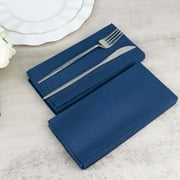 Efavormart 20 Pack | Navy Blue Soft Linen-Feel Airlaid Paper Party Napkins, Highly Absorbent Disposable Dinner Napkins
