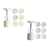 2 Sets Pressure Mold for Cookies Cake Decorating Biscuits White